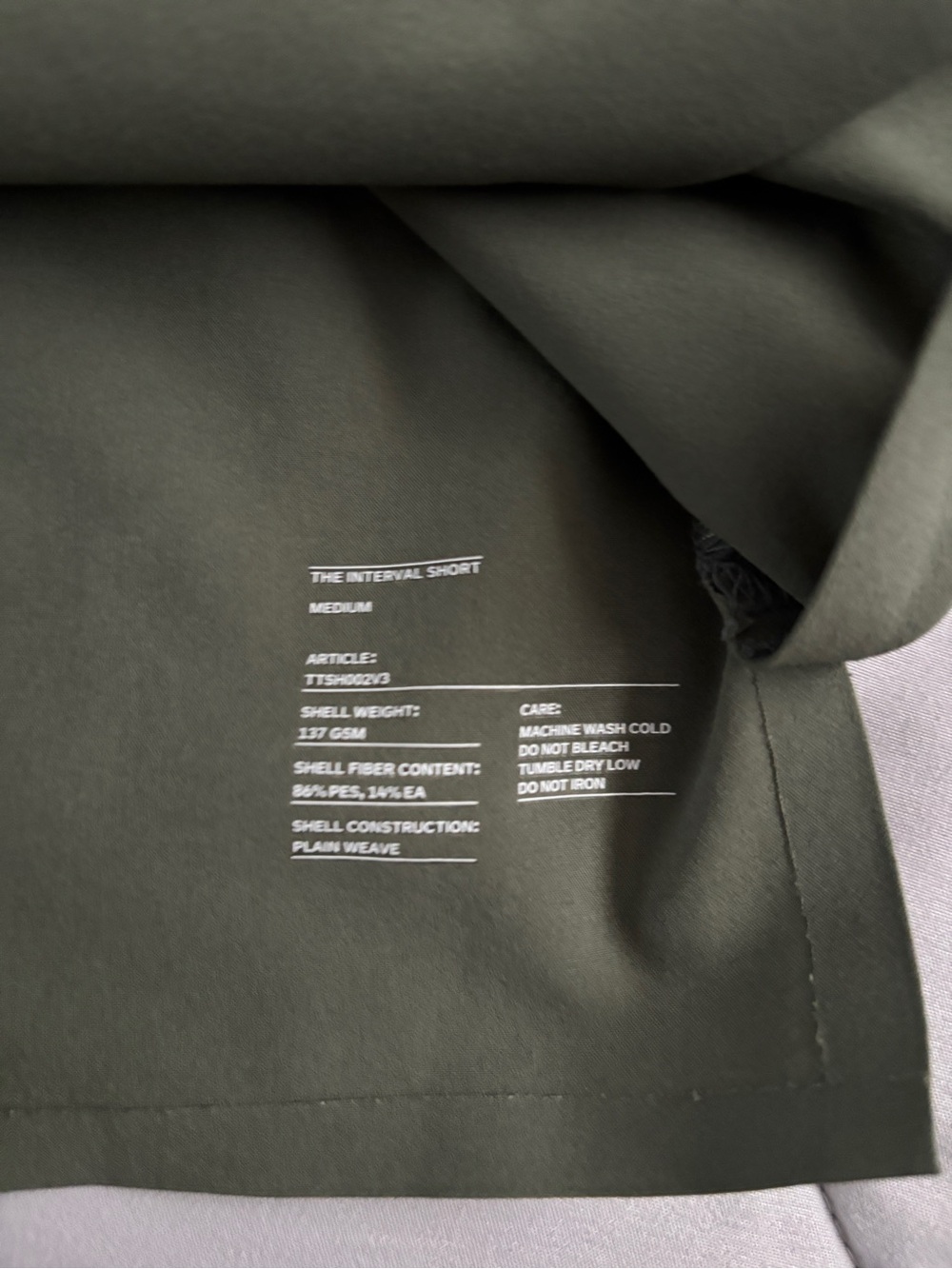 Ten Thousand 9” Interval Short Unlined Dark Green - Picture 6 of 7